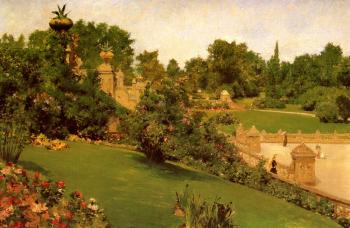 William Merritt Chase : Terrace at the Mall